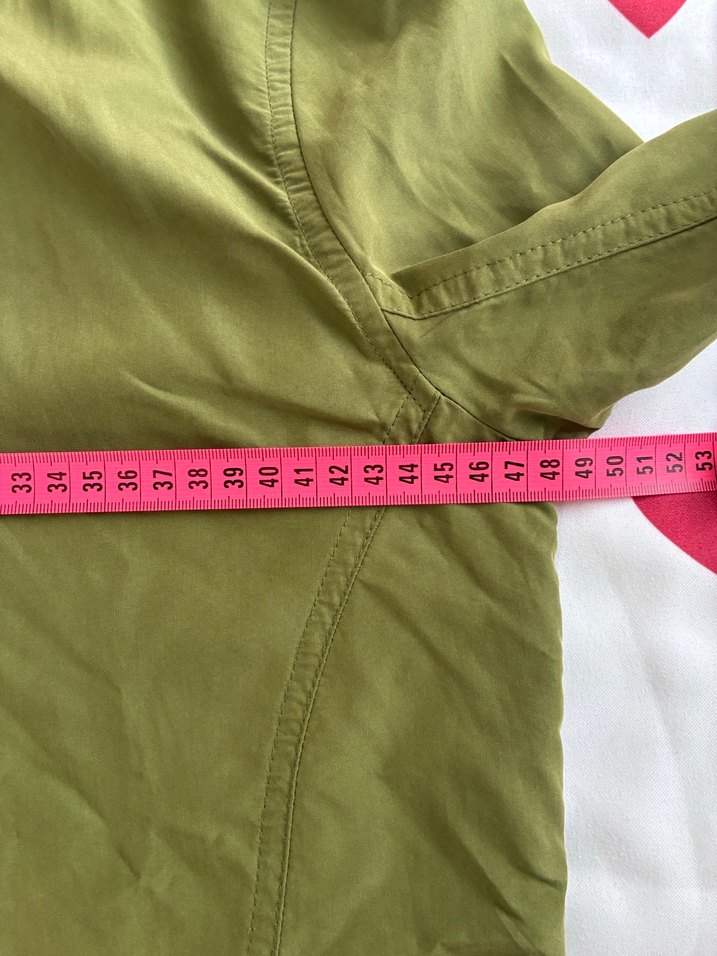 Kadın Haki Midi Fermuarlı Ceket - Görsel 4
