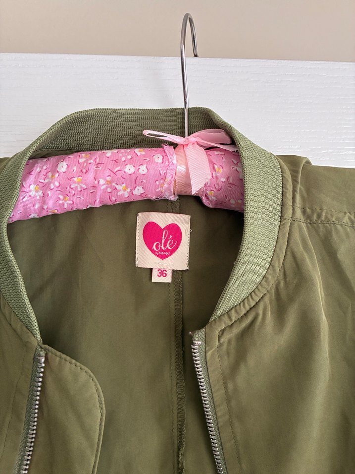 Kadın Haki Midi Fermuarlı Ceket - Görsel 2