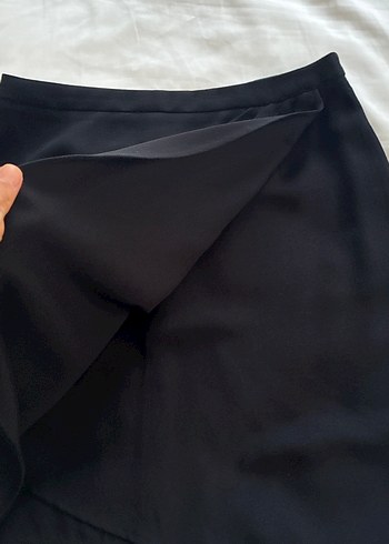 Siyah Drapeli Midi Mini Etek - Görsel 3