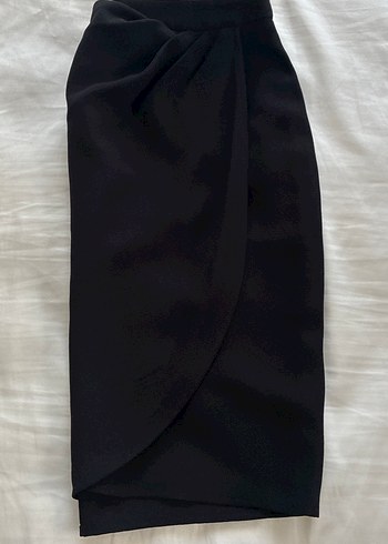 Siyah Drapeli Midi Mini Etek - Görsel 10