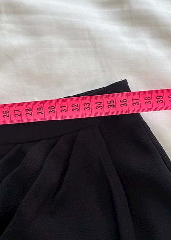 Siyah Drapeli Midi Mini Etek - Görsel 6