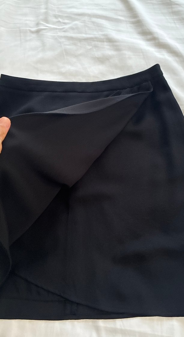 Siyah Drapeli Midi Mini Etek - Görsel 3