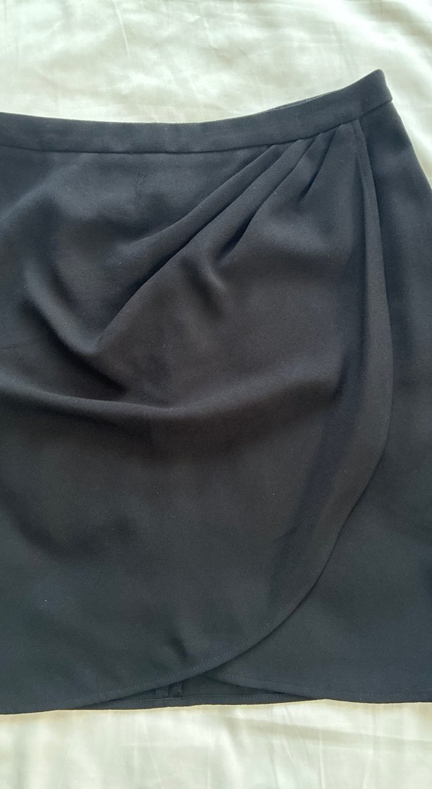 Siyah Drapeli Midi Mini Etek - Görsel 2