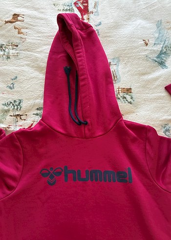 Kadın Vişne Rengi Kapüşonlu Hummel Sweatshirt - Görsel 2