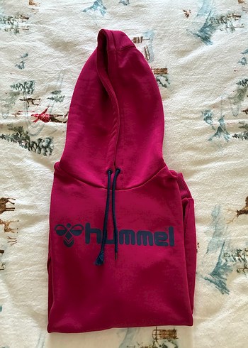 Kadın Vişne Rengi Kapüşonlu Hummel Sweatshirt - Görsel 9