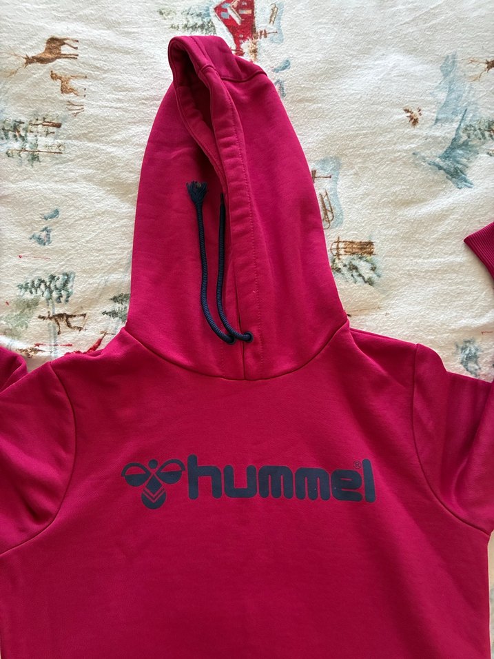Kadın Vişne Rengi Kapüşonlu Hummel Sweatshirt - Görsel 2