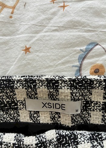 Düğmeli Kareli Etek - Görsel 3