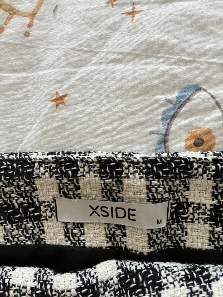 Düğmeli Kareli Etek - Görsel 3