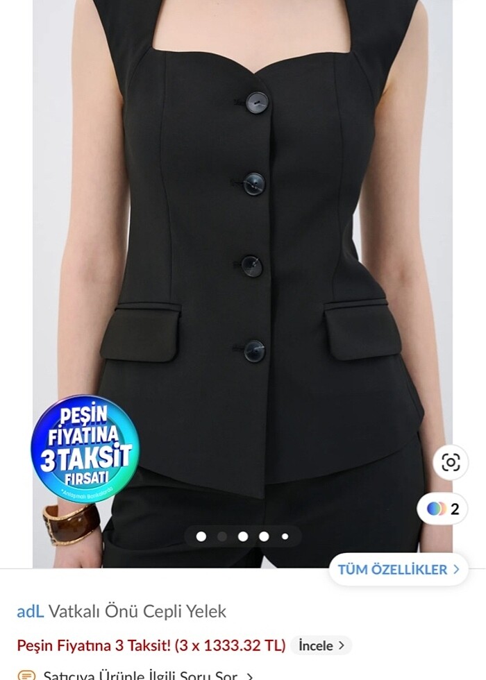 Adil Işık Siyah Yelek - Görsel 3