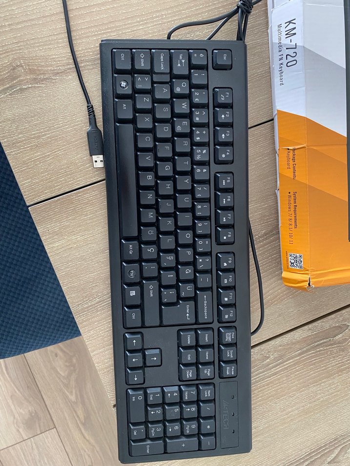 A4TECH KM-720 Q Siyah USB Klavye - Görsel 3