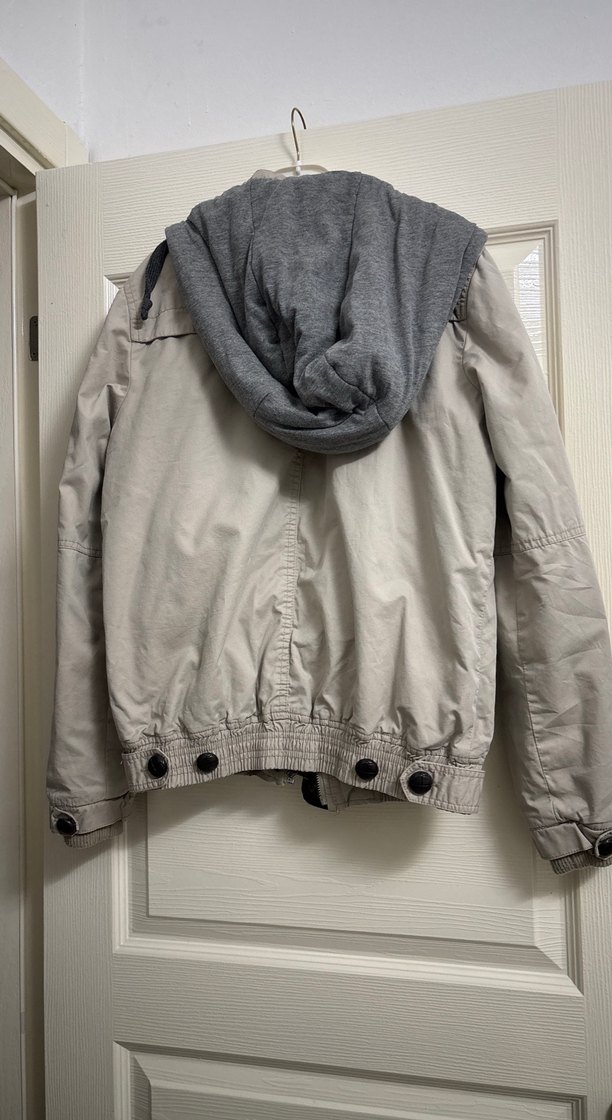 Gri Düğmeli Kadın Günlük Ceket - Görsel 2