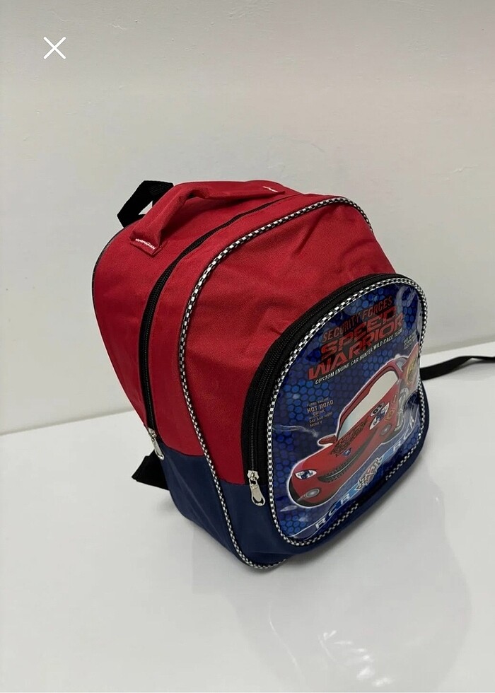 Kırmızı Araba resimli erkek çocuk anaokulu çantası - Görsel 2