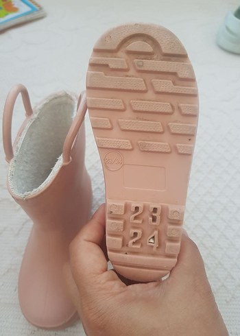 24 Beden Kızlar için Bej Lastik Botlar