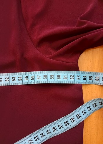 Bordo Uzun Kollu Salaş Abiye Bluz - Görsel 3