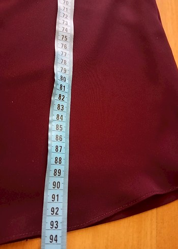 Bordo Uzun Kollu Salaş Abiye Bluz - Görsel 4