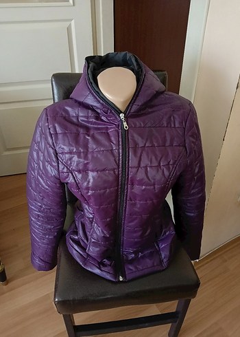 Mor Fermuarlı Kadın Mont 220 TL - Görsel 2