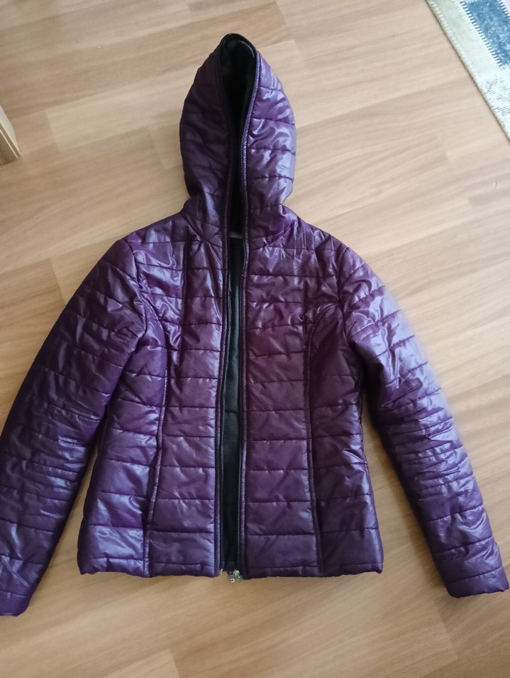 Mor Fermuarlı Kadın Mont 220 TL - Görsel 4