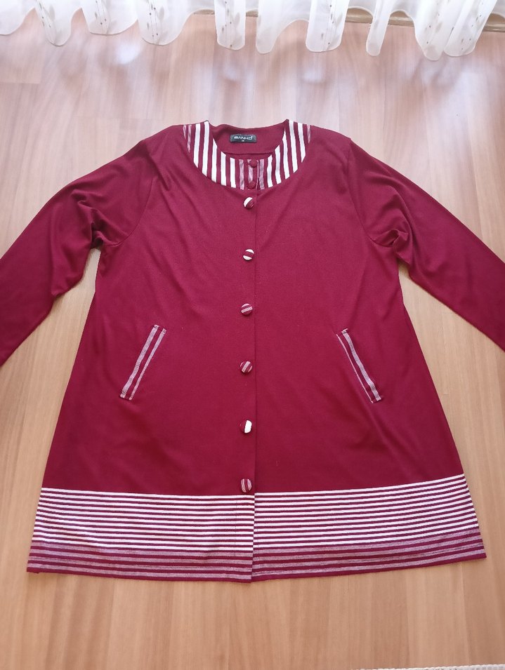 Bordo Düğmeli Penye Hırka 85 TL - Görsel 2