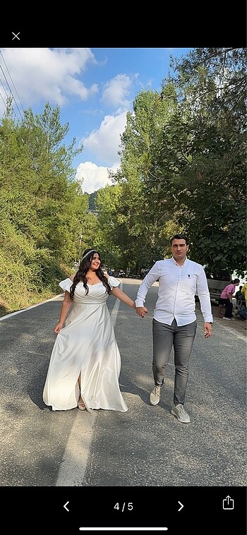 50 Beden beyaz Renk Nikah elbisesi