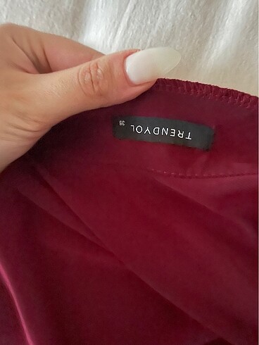 Trendyol & Milla Trendyol bordo elbise