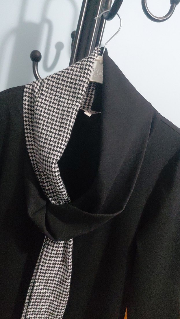 Drapeli normal boy Siyah Elbisesi - Görsel 4