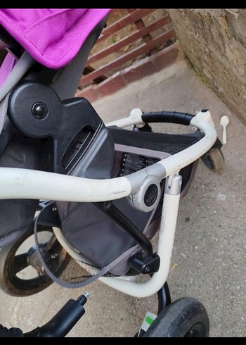 Pembe Kelebek Desenli Bebek Arabası - Görsel 7