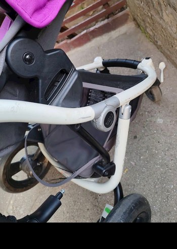 Pembe Kelebek Desenli Bebek Arabası - Görsel 9