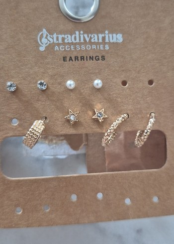 Stradivarius stradivarius Altın Renk Mini Boncuklu Bohem Küpe tanesi 35 tl