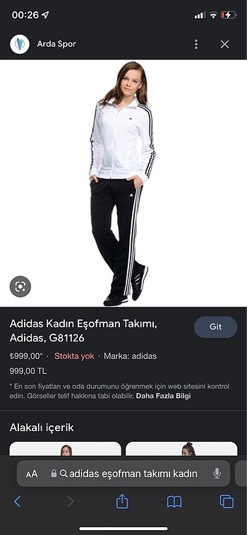 s Beden Adidas eşofman takımı orijinal kadın