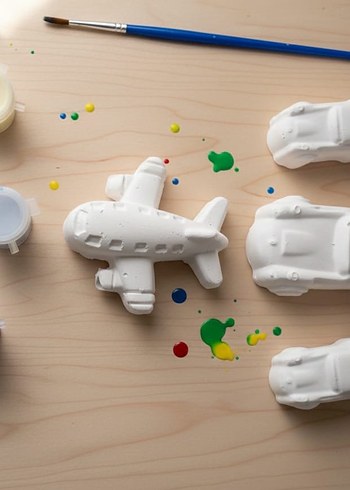 Beyaz Traktör ve Hayvan Figürlü Boyanabilir Oyuncak Seti - Görsel 8