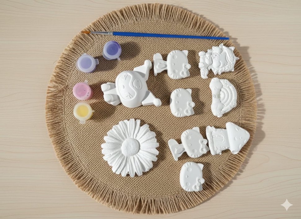 Beyaz Traktör ve Hayvan Figürlü Boyanabilir Oyuncak Seti - Görsel 5