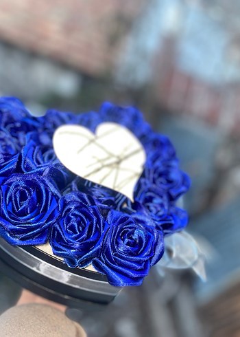 Lacivert Gül kutusu - Görsel 3