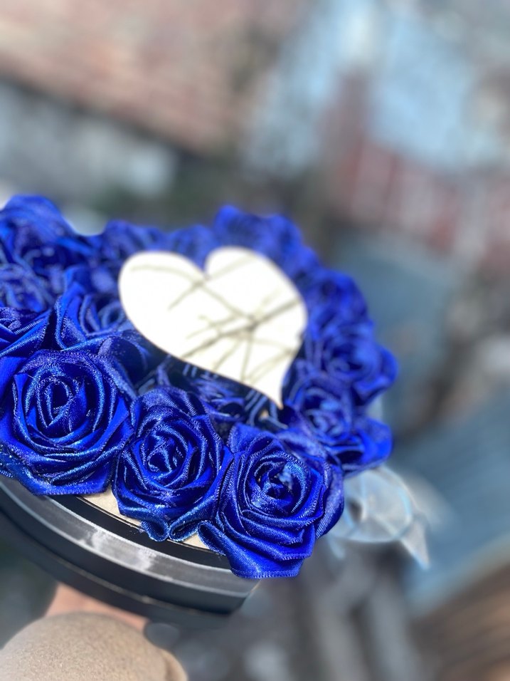 Lacivert Gül kutusu - Görsel 3