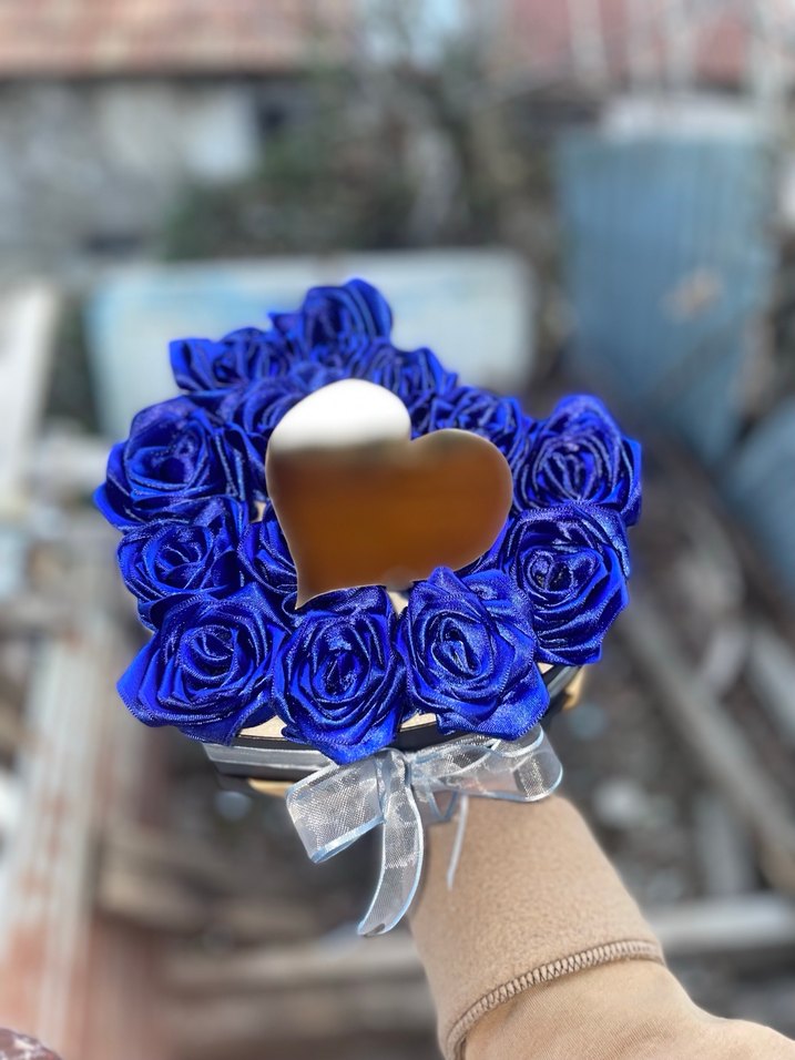 Lacivert Gül kutusu - Görsel 2