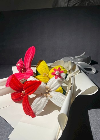 Renkli şönil çiçek - Görsel 4