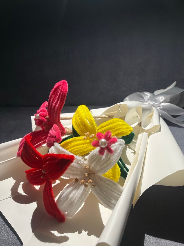 Renkli şönil çiçek - Görsel 2