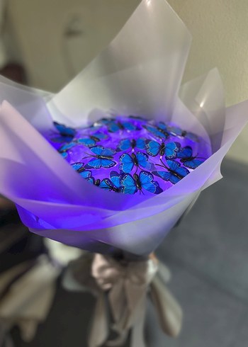 Mavi Kelebek buketi - Görsel 7