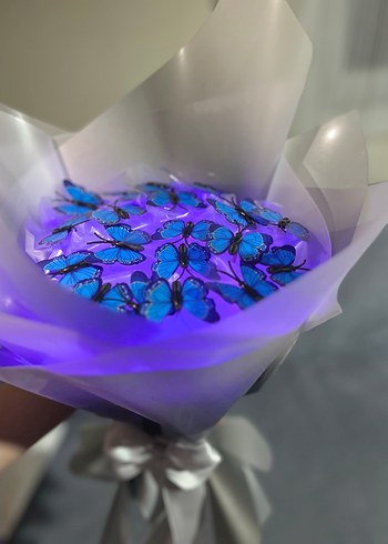 Mavi Kelebek buketi - Görsel 5