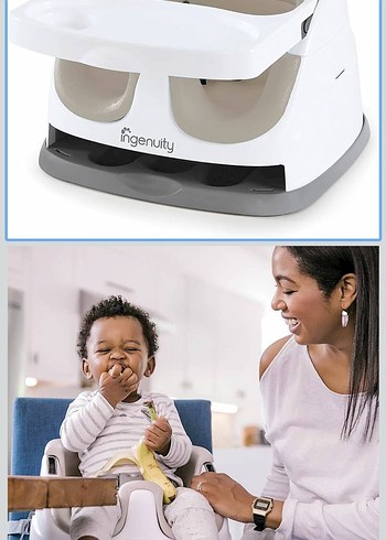 Beden gri Renk Bütün parçaları yıkanabilir Gri Bebek Mama Sandalyesi