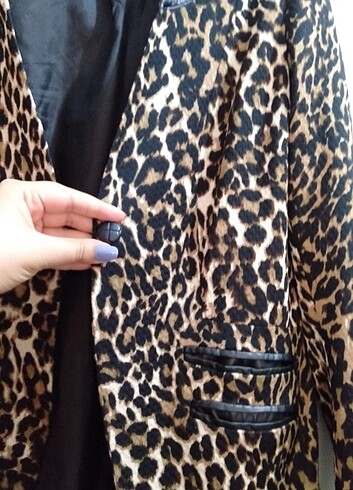 42 Beden çeşitli Renk Leopar Blazer ceket