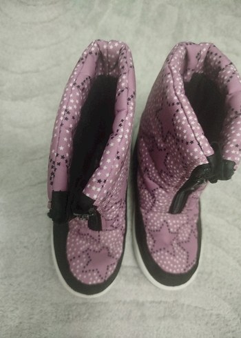 Kızlar için Fermuarlı Mor Yıldız  Desenli Bot - Görsel 3