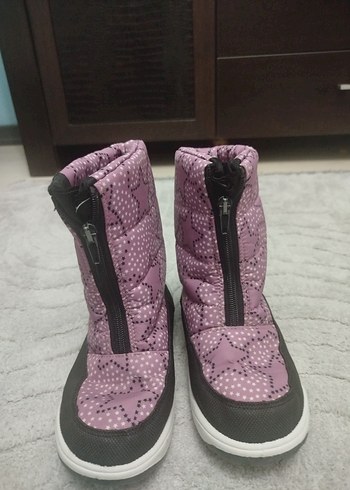 Kızlar için Fermuarlı Mor Yıldız  Desenli Bot - Görsel 2