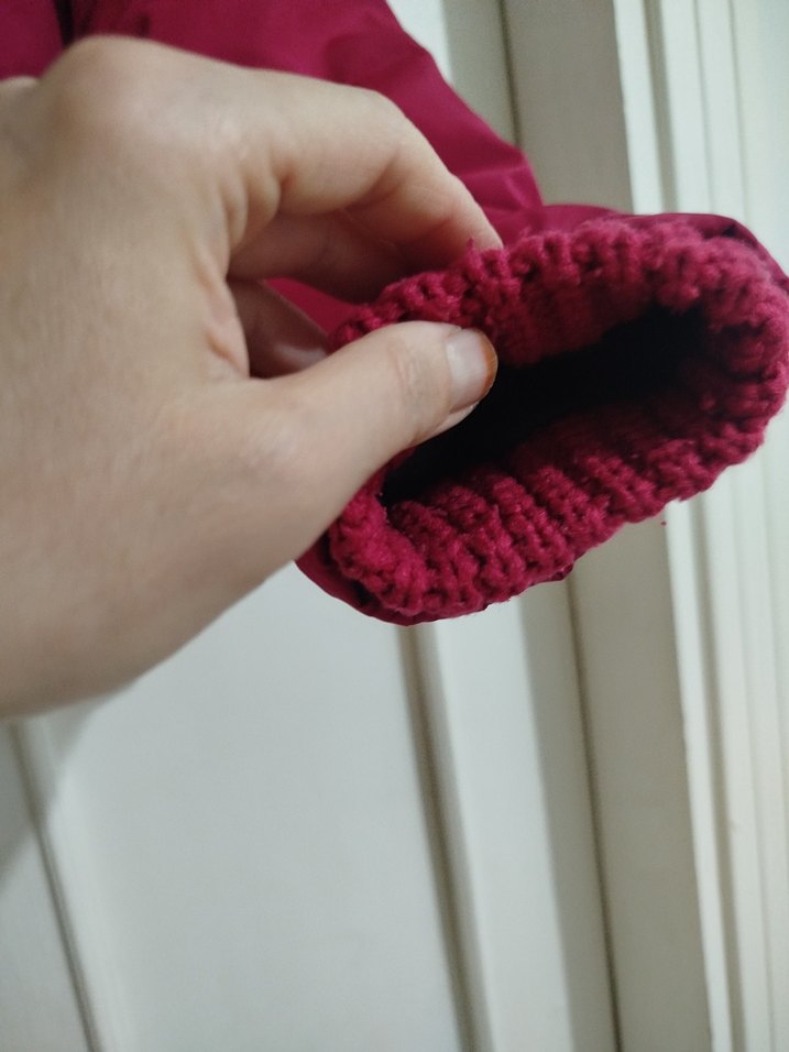 Koyu Pembe Düğmeli Kız Mont - Görsel 3