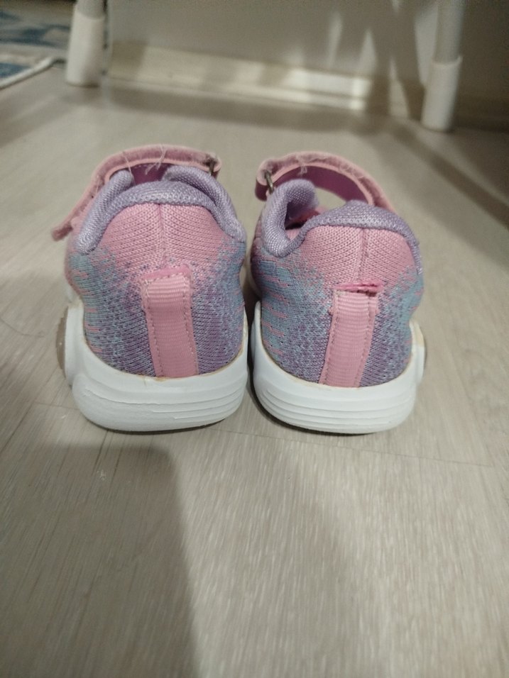 Kız Çocuk Pembe Cırtlı Spor Ayakkabı - Görsel 2