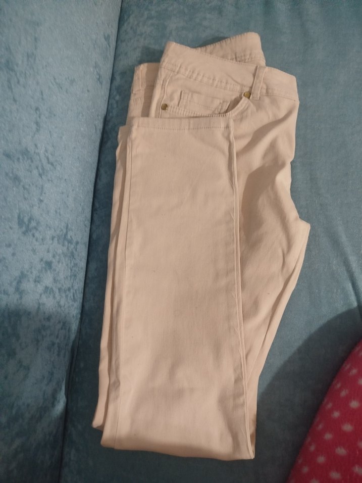 Bej Kadın Pamuk Kumaş Pantolon - Görsel 3