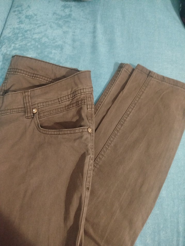 Defacto Düğmeli Bol Kesim Kahverengi Denim Pantolon - Görsel 3