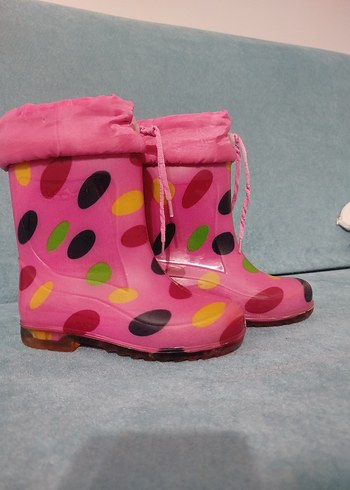 Renkli Puantiyeli Kız Çocuk Yağmur Çizmesi - Görsel 2