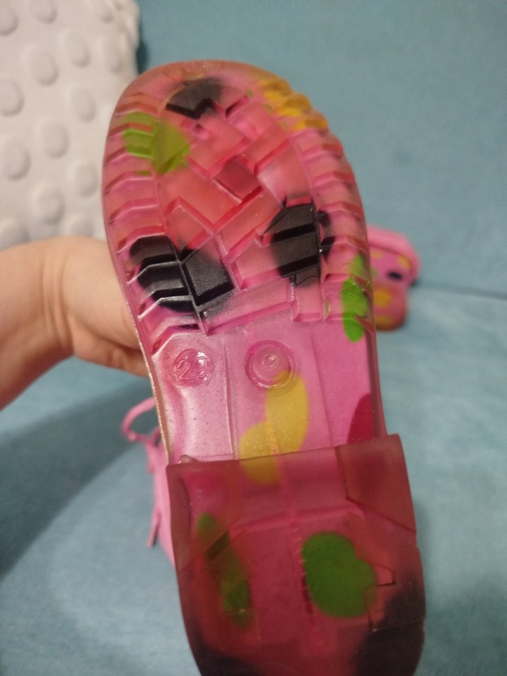 Renkli Puantiyeli Kız Çocuk Yağmur Çizmesi - Görsel 5