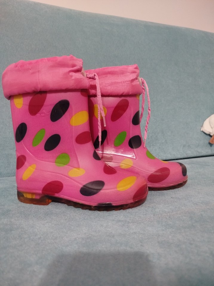 Renkli Puantiyeli Kız Çocuk Yağmur Çizmesi - Görsel 2