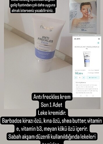 Homm bitkisel leke kremi